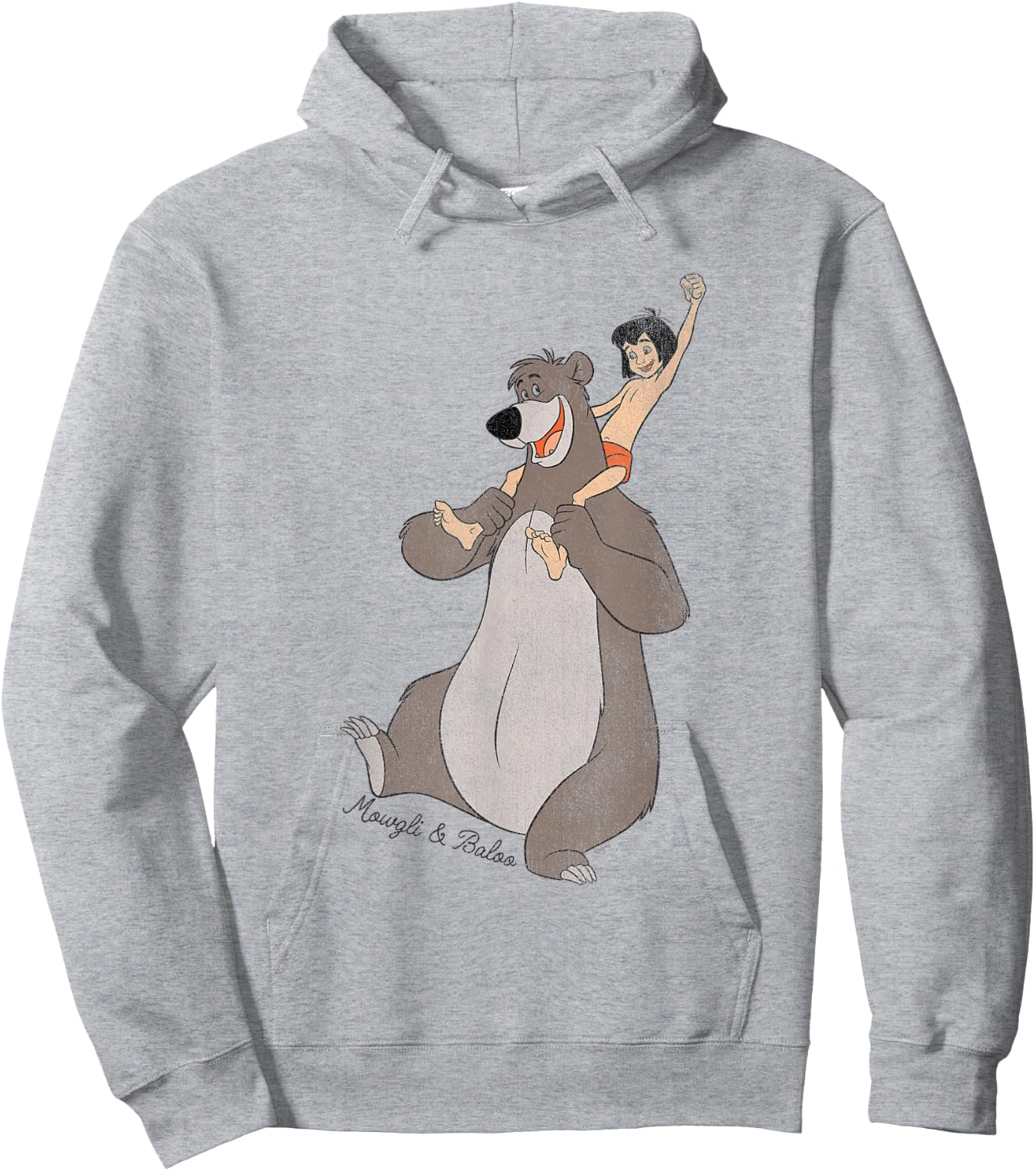 Jungle Book Mowgli And Baloo , White Hoodie - Hoodie | Ash
