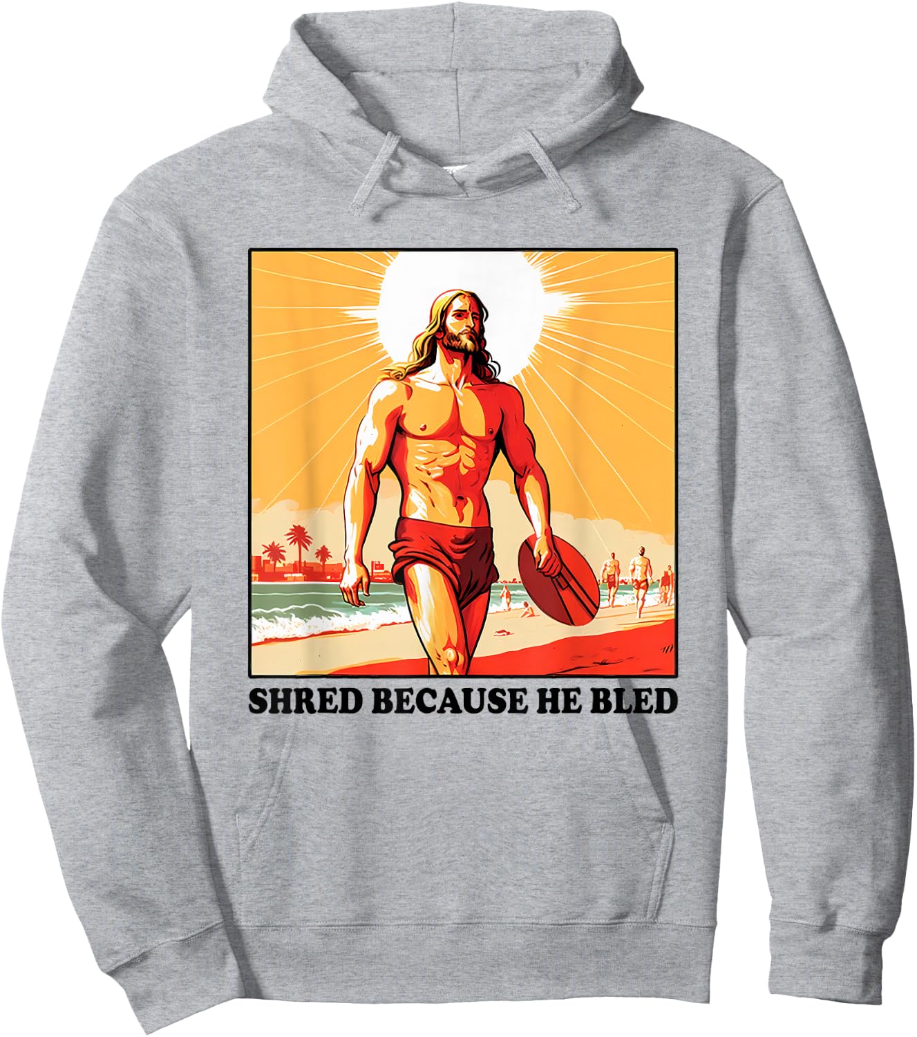 Shred Because He Bled Christian Jesus Faith Hoodie - Hoodie | Ash
