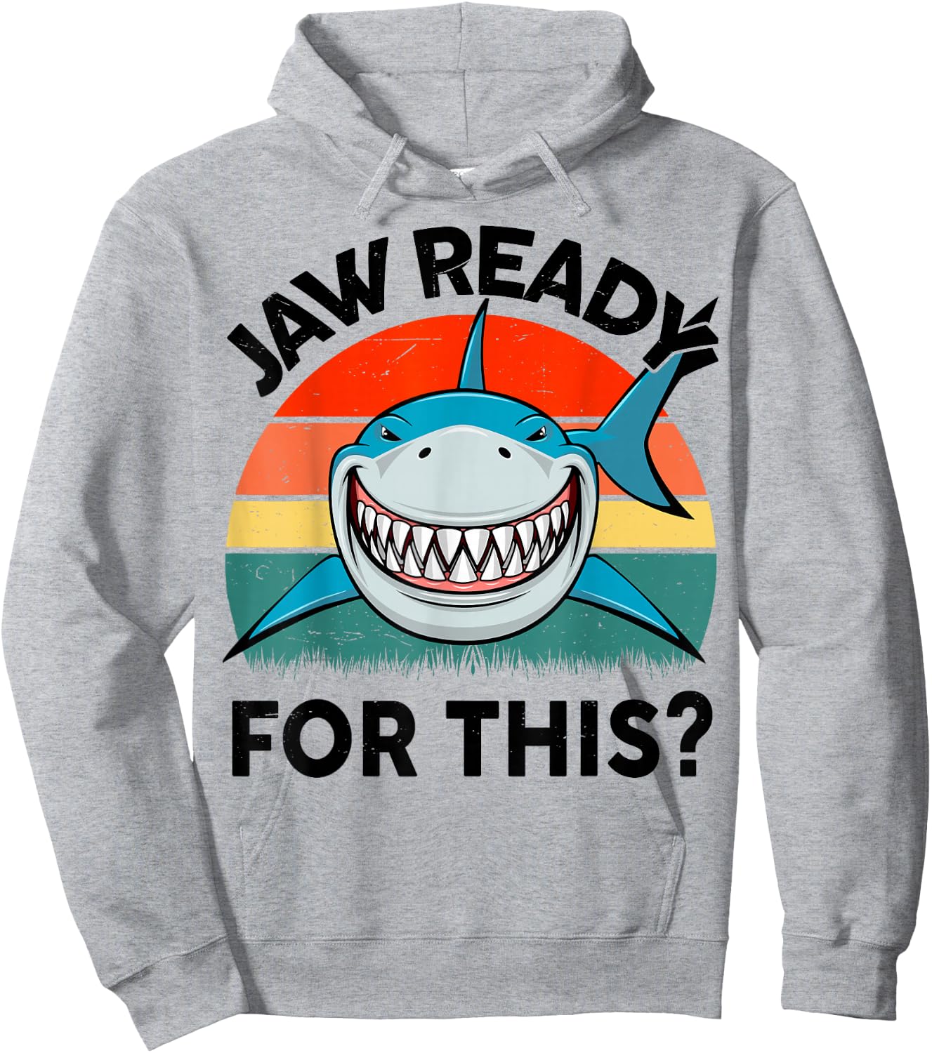 Jaw Ready For This? Shark Hoodie - Hoodie | Ash