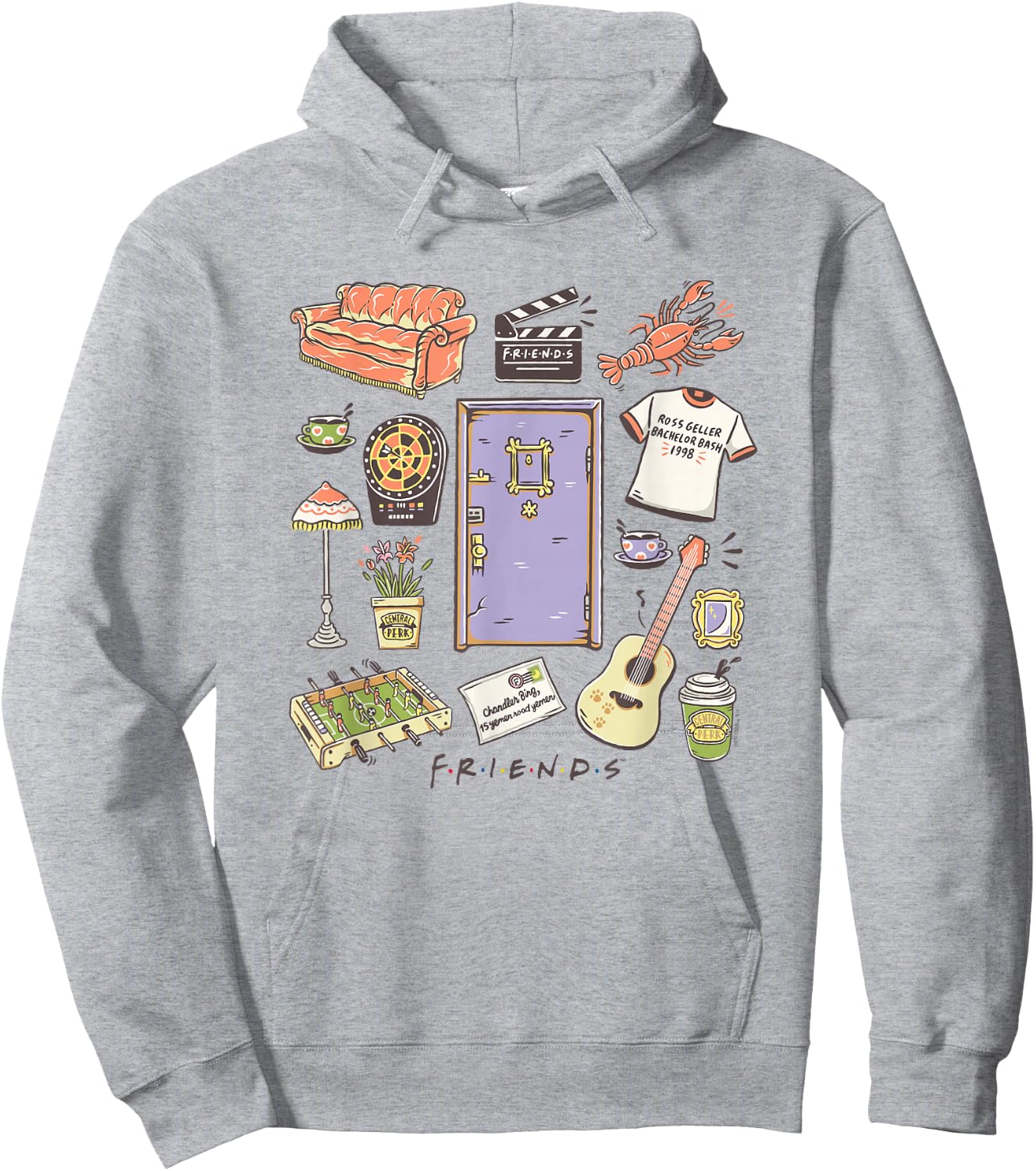 Friends - Friends Collage Hoodie - Hoodie | Ash