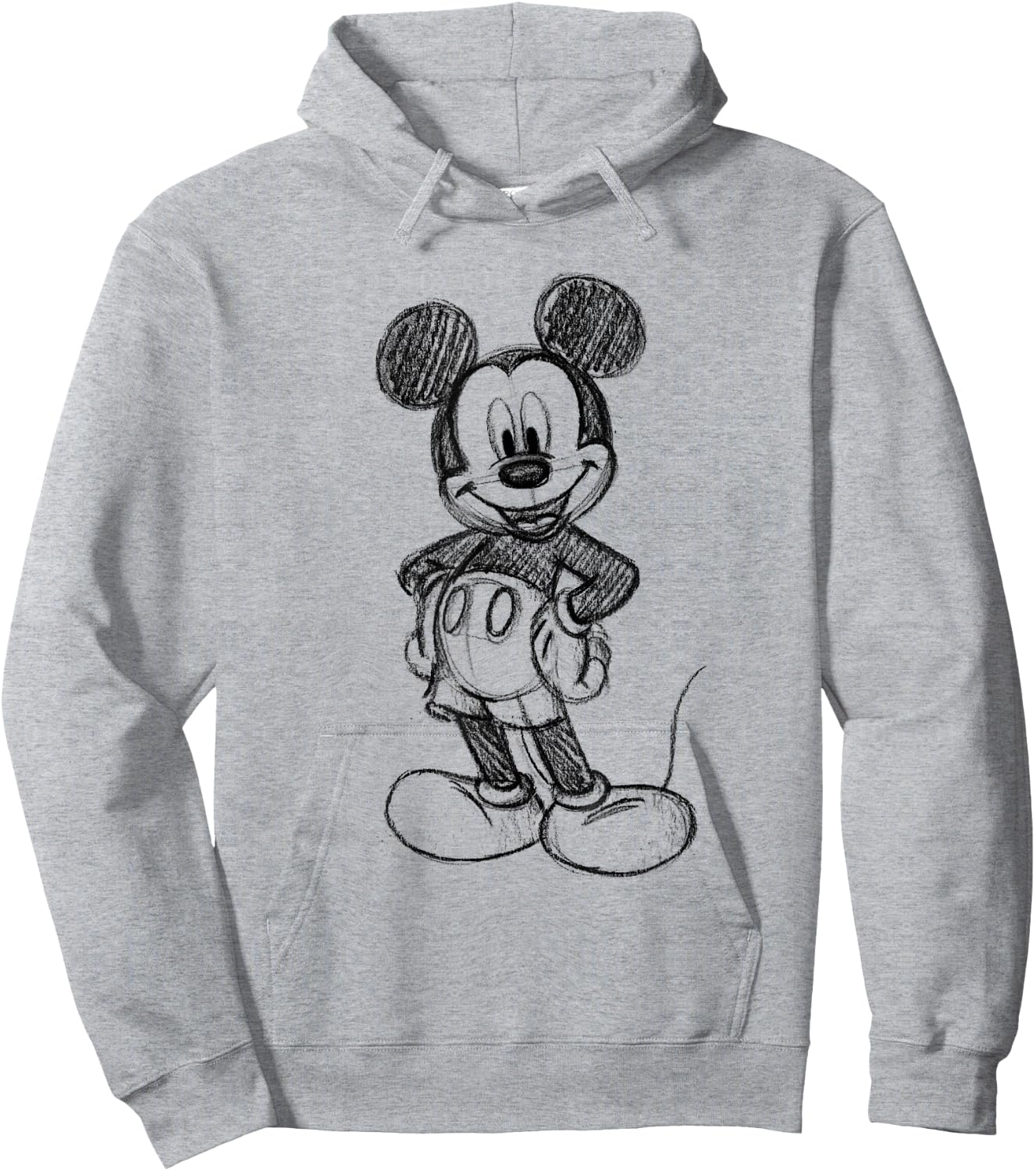 Disney Mickey Mouse Sketch , White Hoodie - Hoodie | Ash
