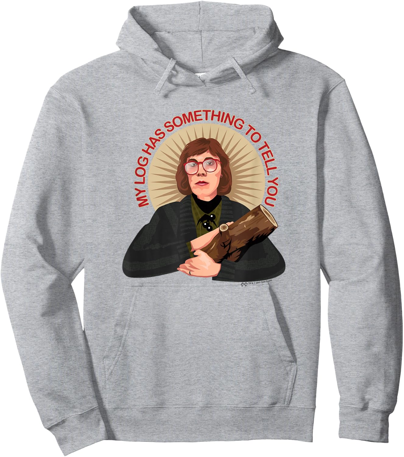 Twin Peaks Log Lady , gray Hoodie - Hoodie | Ash