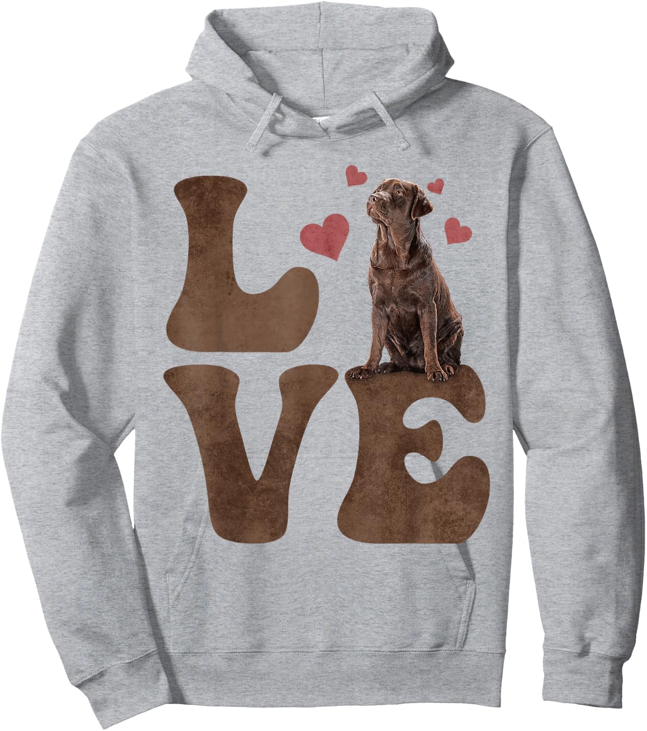 Chesapeake Bay Retriever Dog LOVE Women Kids Hoodie - Hoodie | Ash