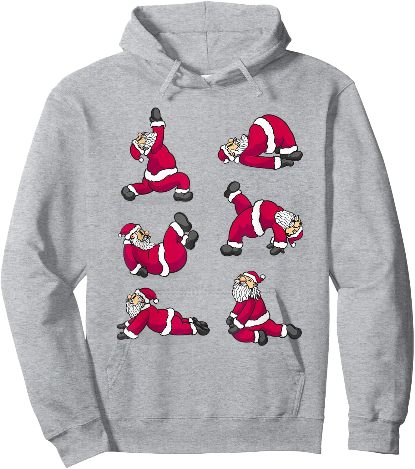 Santa Claus Practicing Yoga Hoodie - Hoodie | Ash