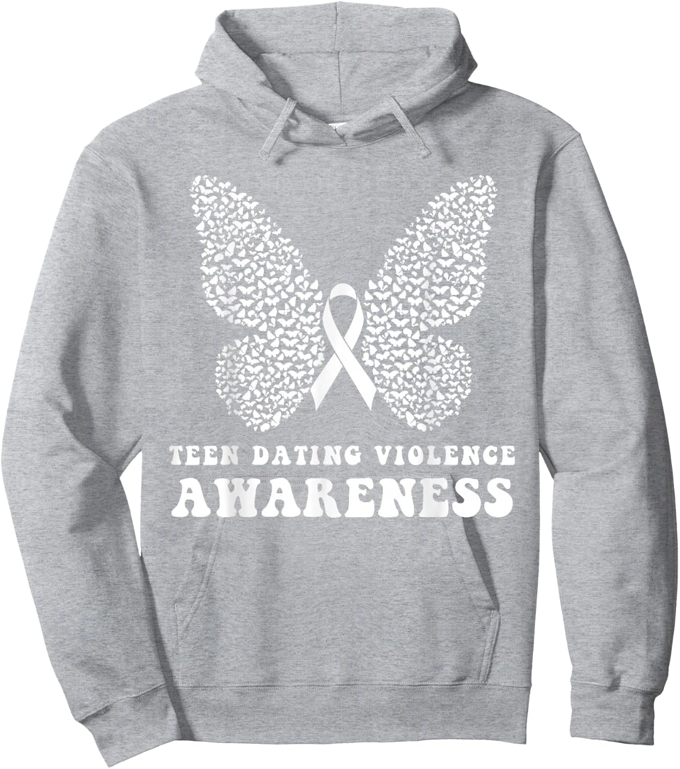 Teen Dating Violence Awareness Hoodie - Hoodie | Ash