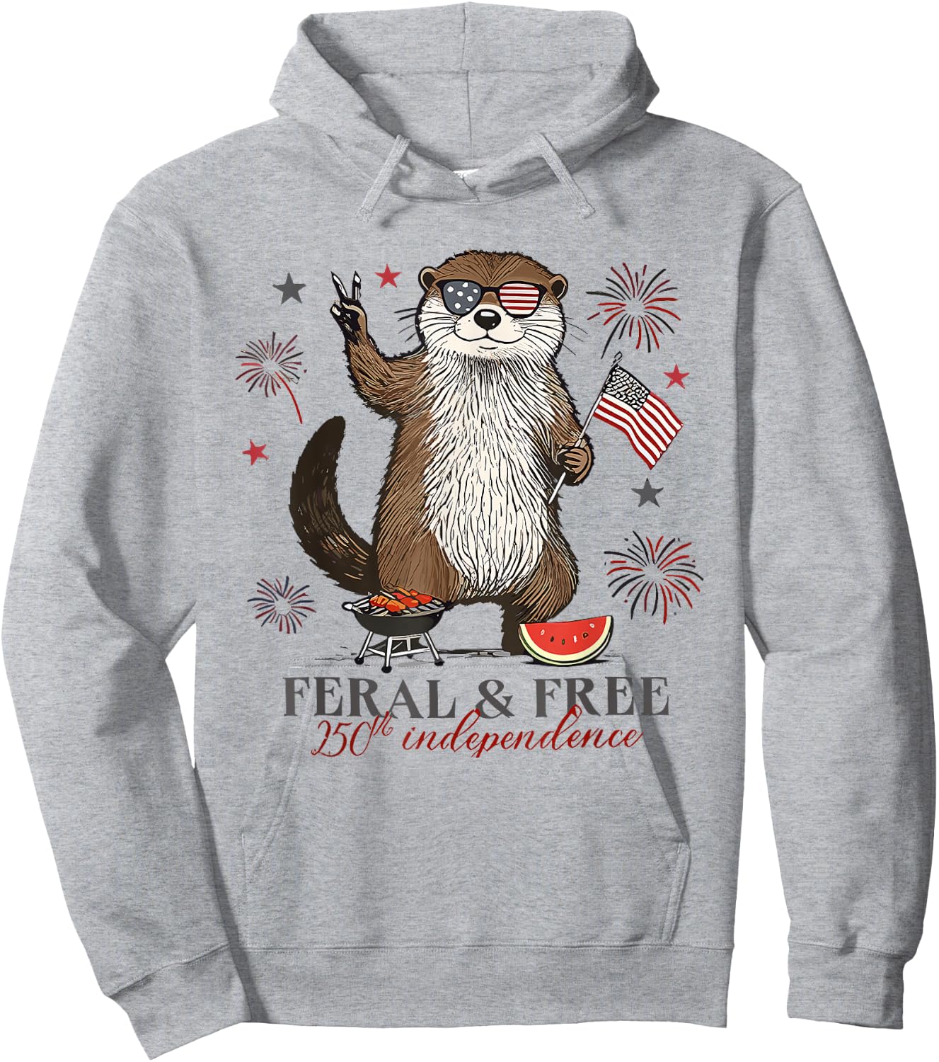 Feral and Free Otter Hoodie - Hoodie | Ash