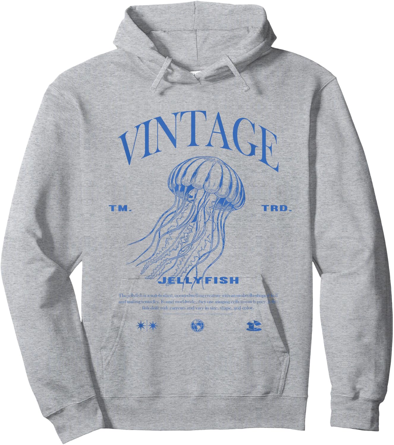 Jellyfish Vintage , White Hoodie - Hoodie | Ash