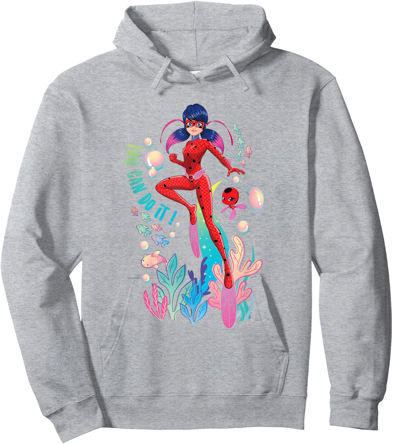 Miraculous Ladybug Summer Aqua You Can Do It Hoodie - Hoodie | Ash