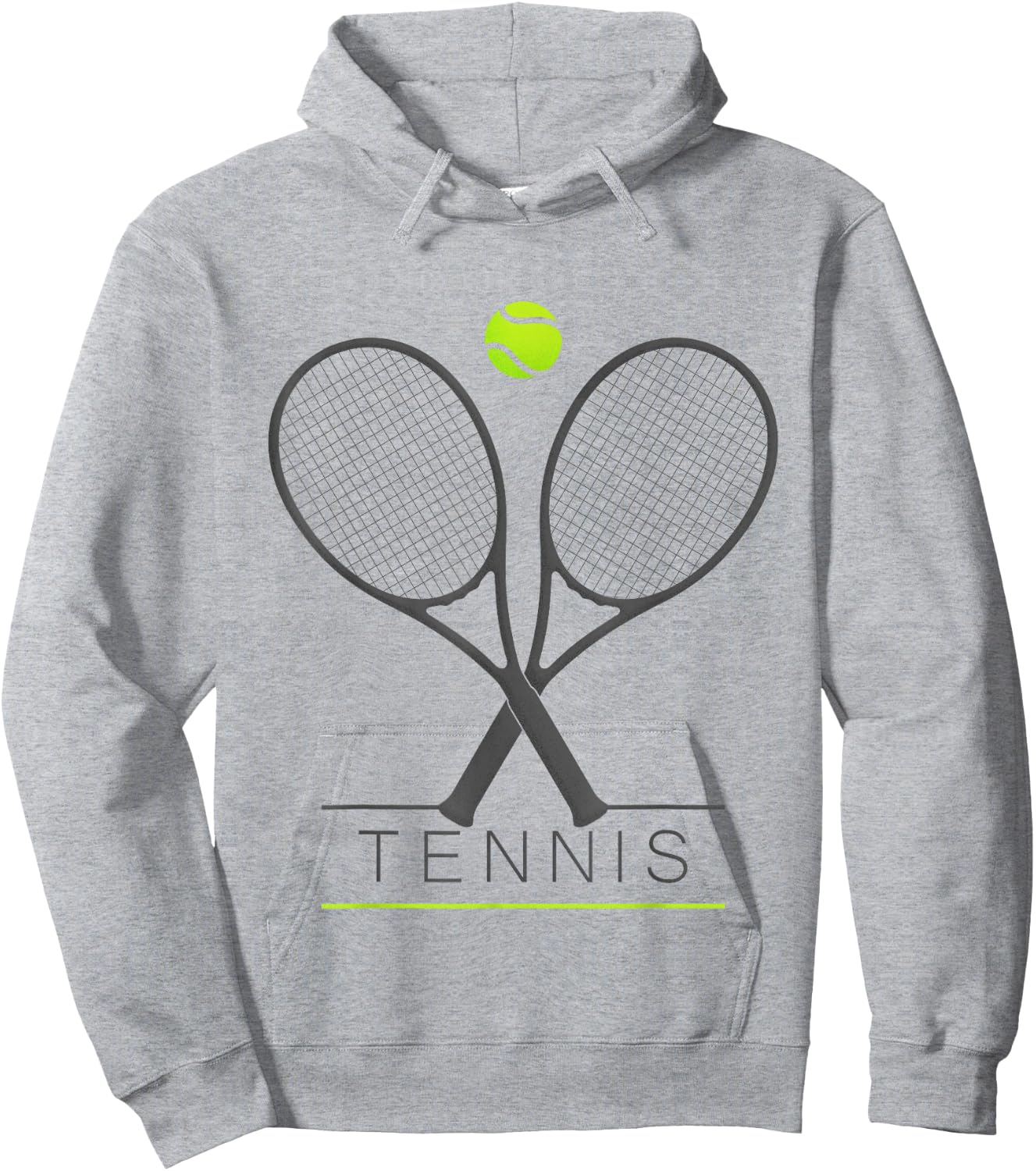 Tennis Women Men Trendy Tennis Rackets & Ball Hoodie - Hoodie | Ash