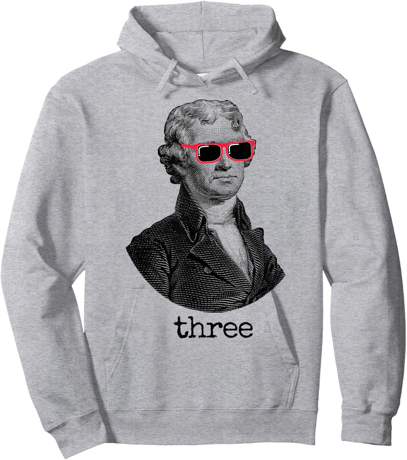 Thomas Jefferson Presidential Hoodie - Hoodie | Ash