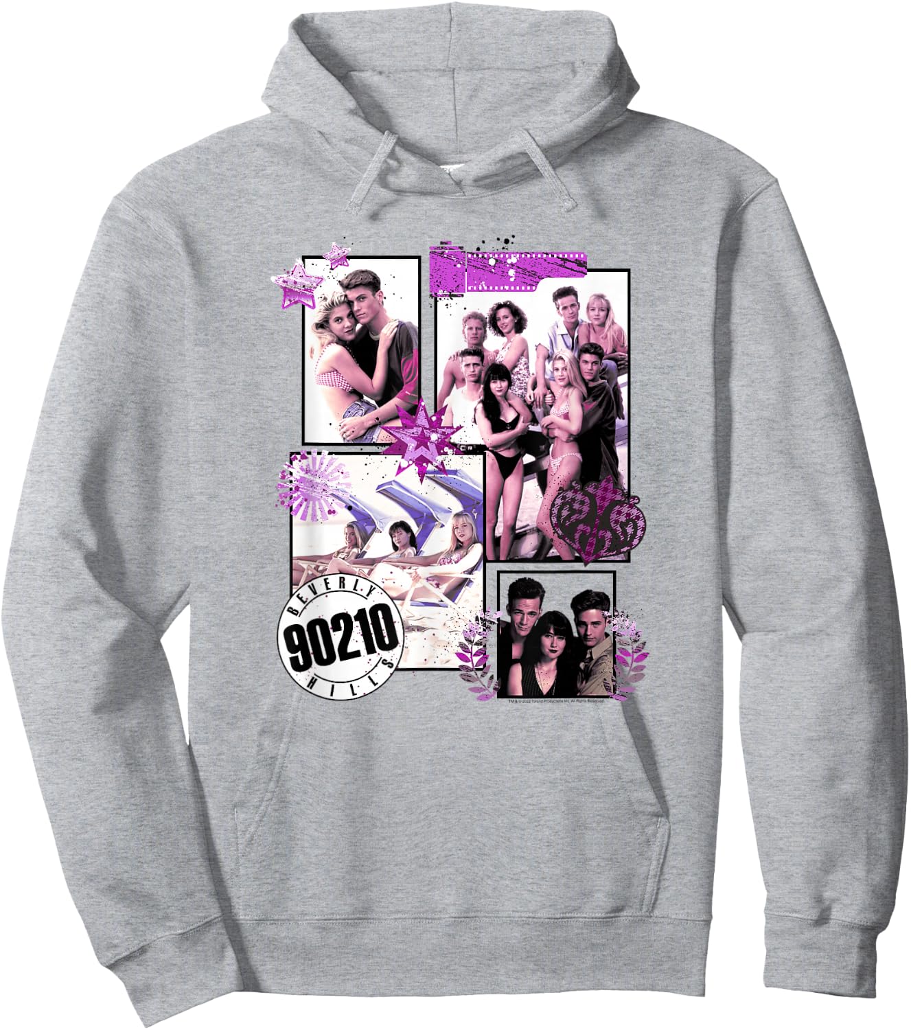 Beverly Hills 90210 Group Panels Poster Hoodie - Hoodie | Ash