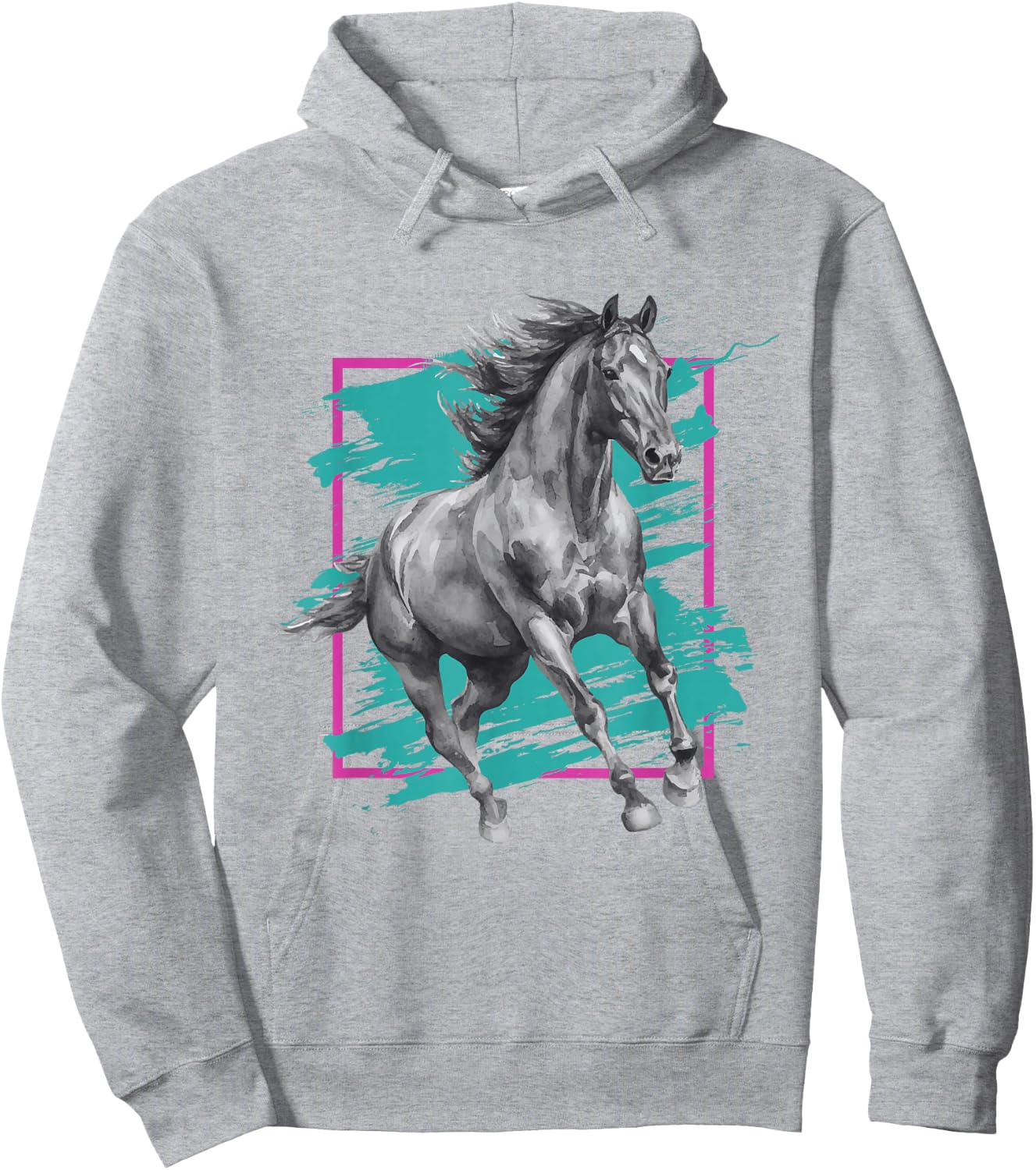 Horse Vintage y2k 90s Aesthetic Retro 2000s Hoodie - Hoodie | Ash
