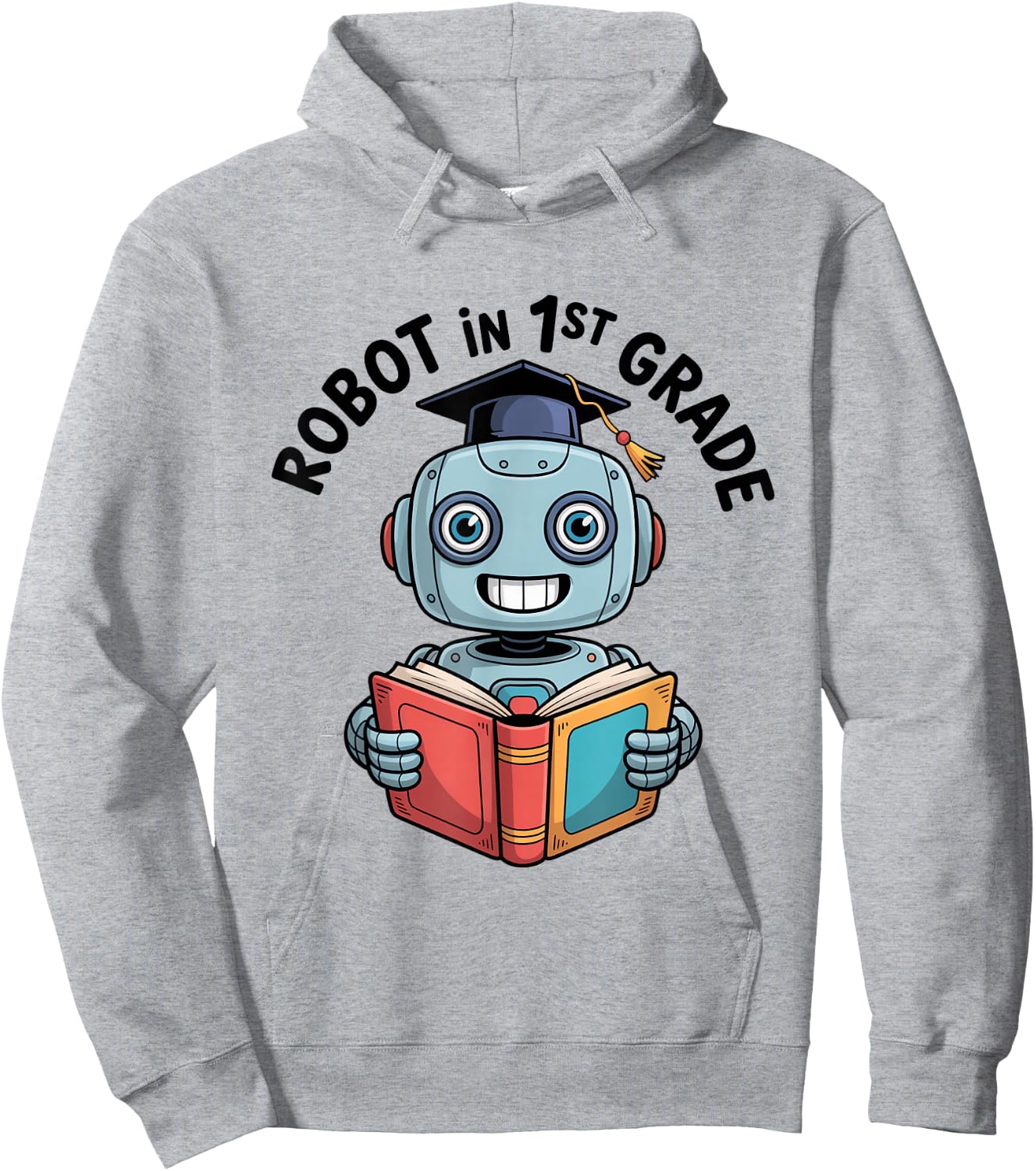 Robot in The Class Graduation Book Reading STEM Hoodie - Hoodie | Ash