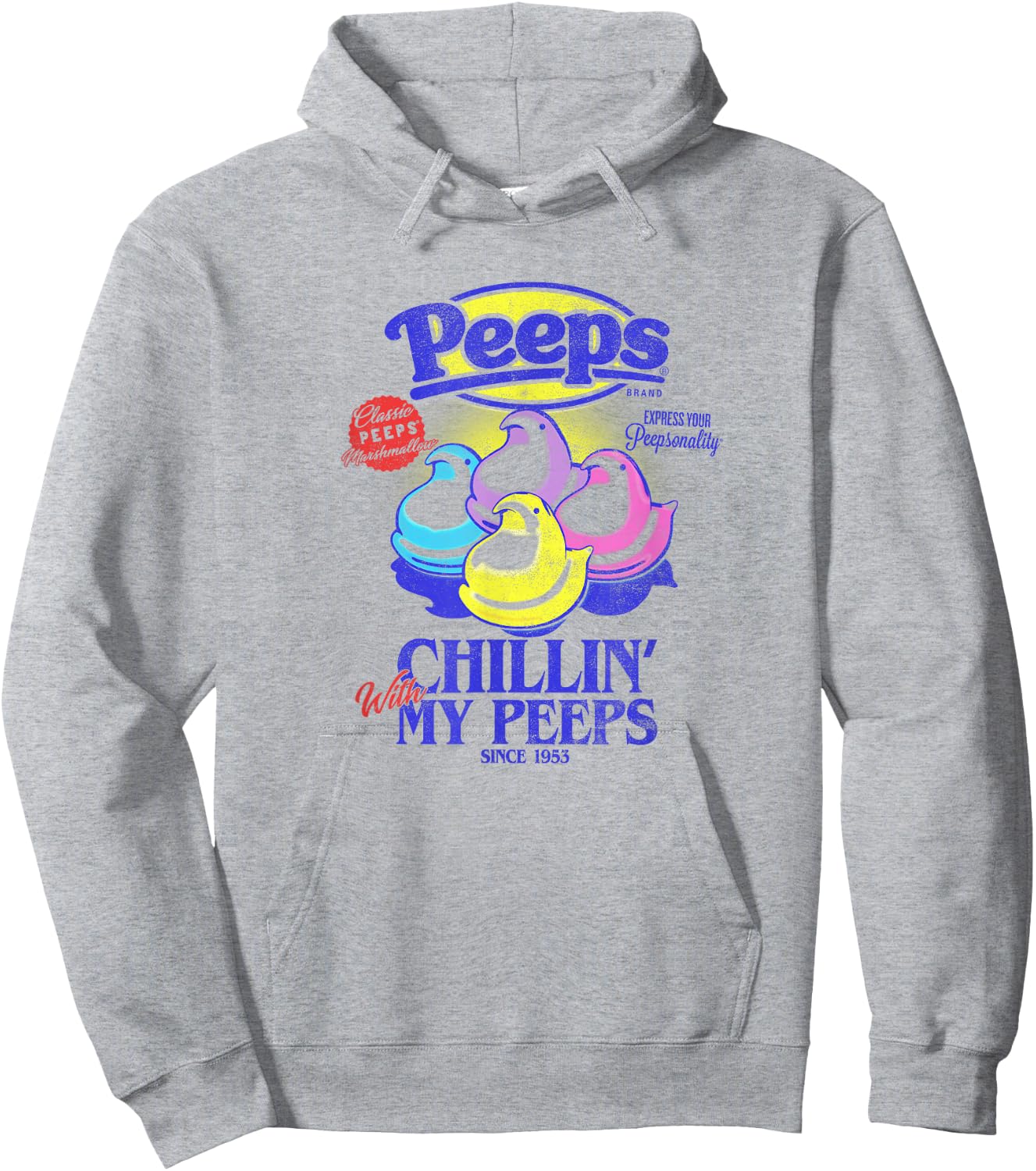 Peeps Easter Chillin' With My Peeps Since 1953 Hoodie - Hoodie | Ash