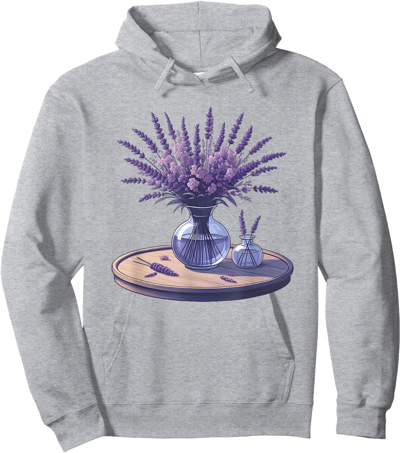 Lavender Flower , white, S Hoodie - Hoodie | Ash