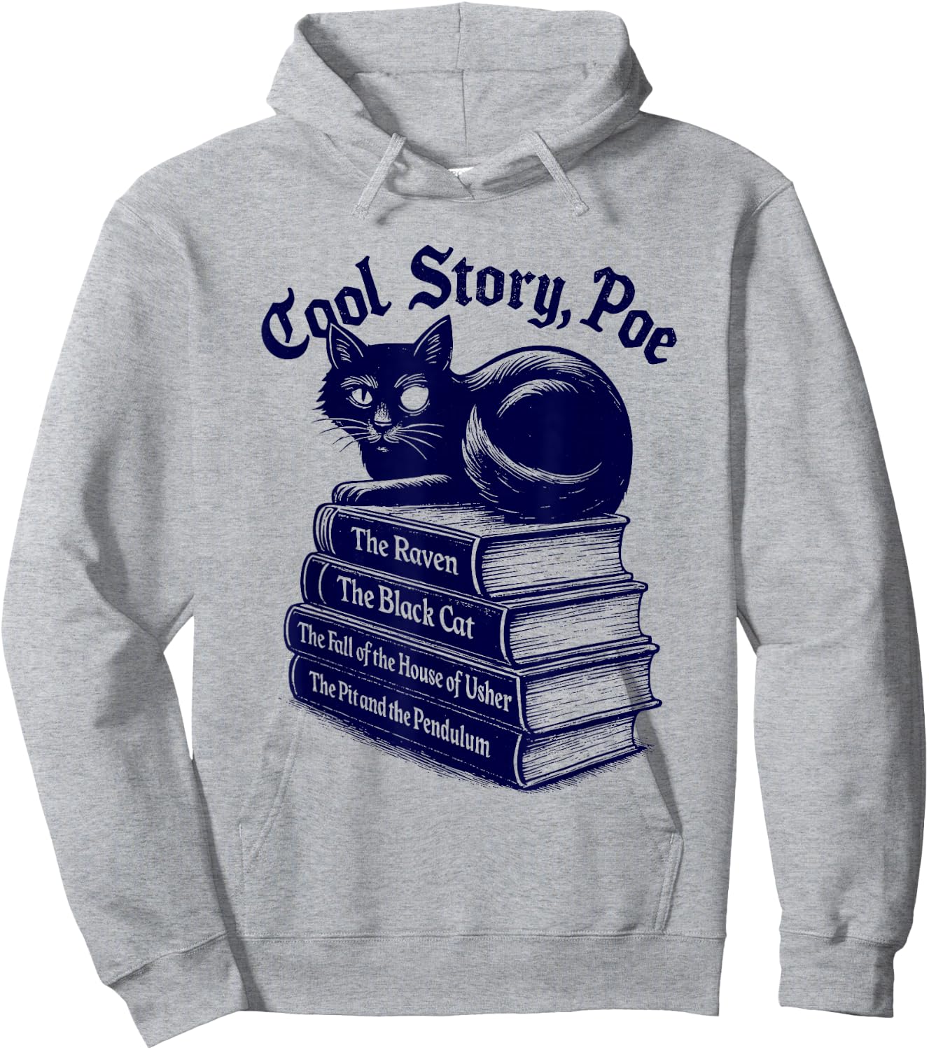 Cool Story Poe Black Cat Edgar Allan Poe Women Hoodie - Hoodie | Ash