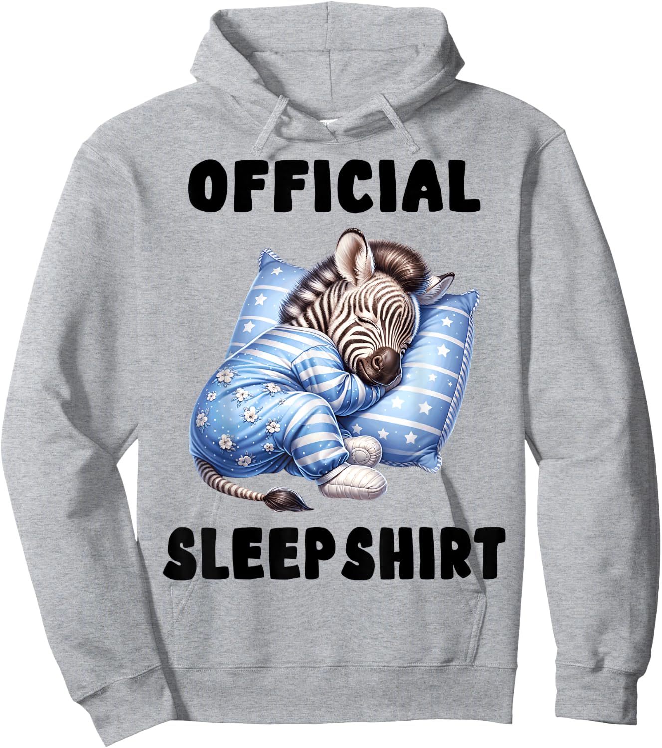 Zebra - Official Sleepshirt Pajamas Nightgown Hoodie - Hoodie | Ash