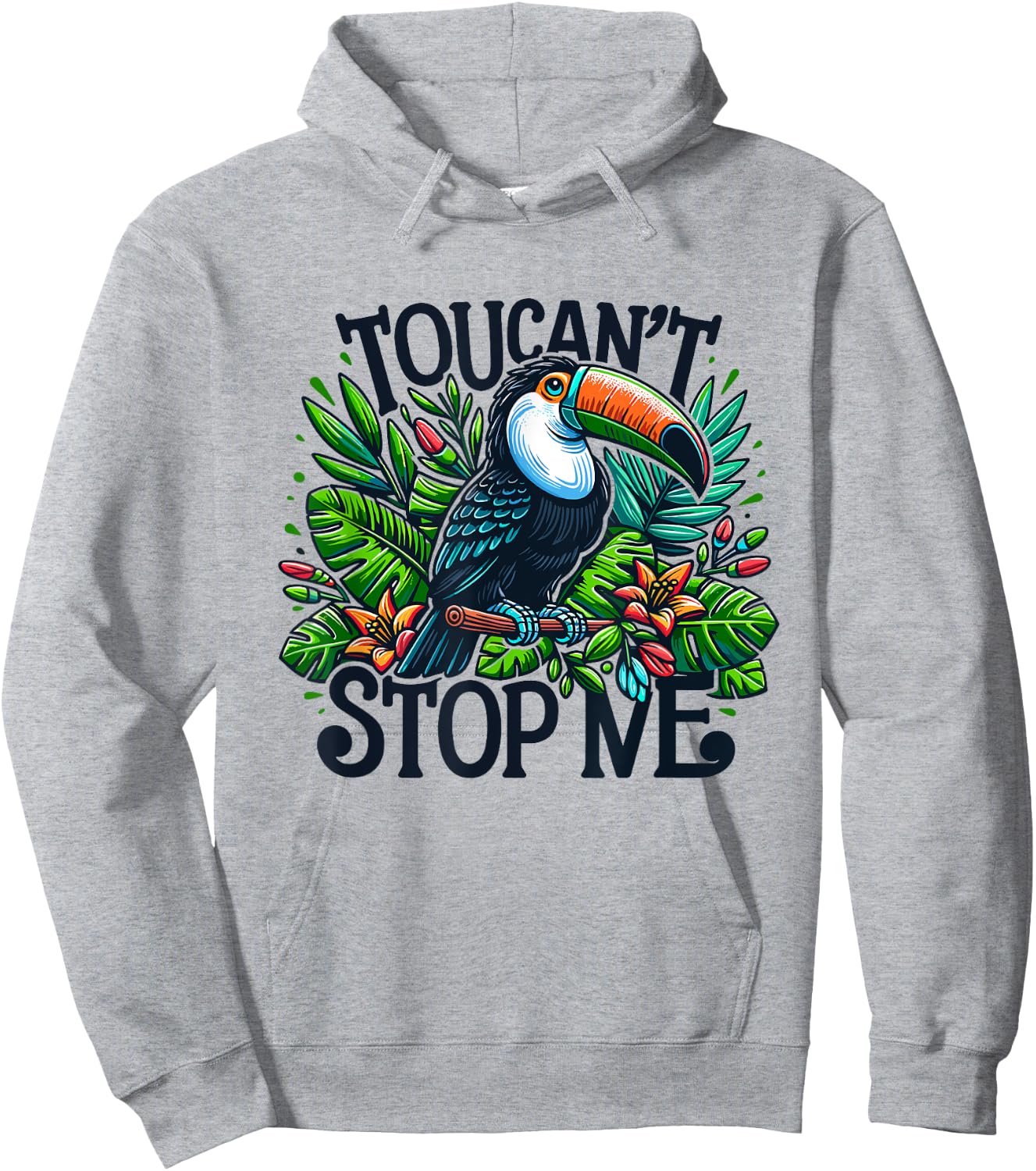 Toucan't Stop Me Jungle Bird , grey, S Hoodie - Hoodie | Ash