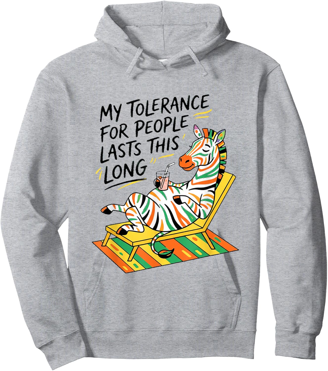 My Tolerance for People Lasts This Long Hoodie - Hoodie | Ash