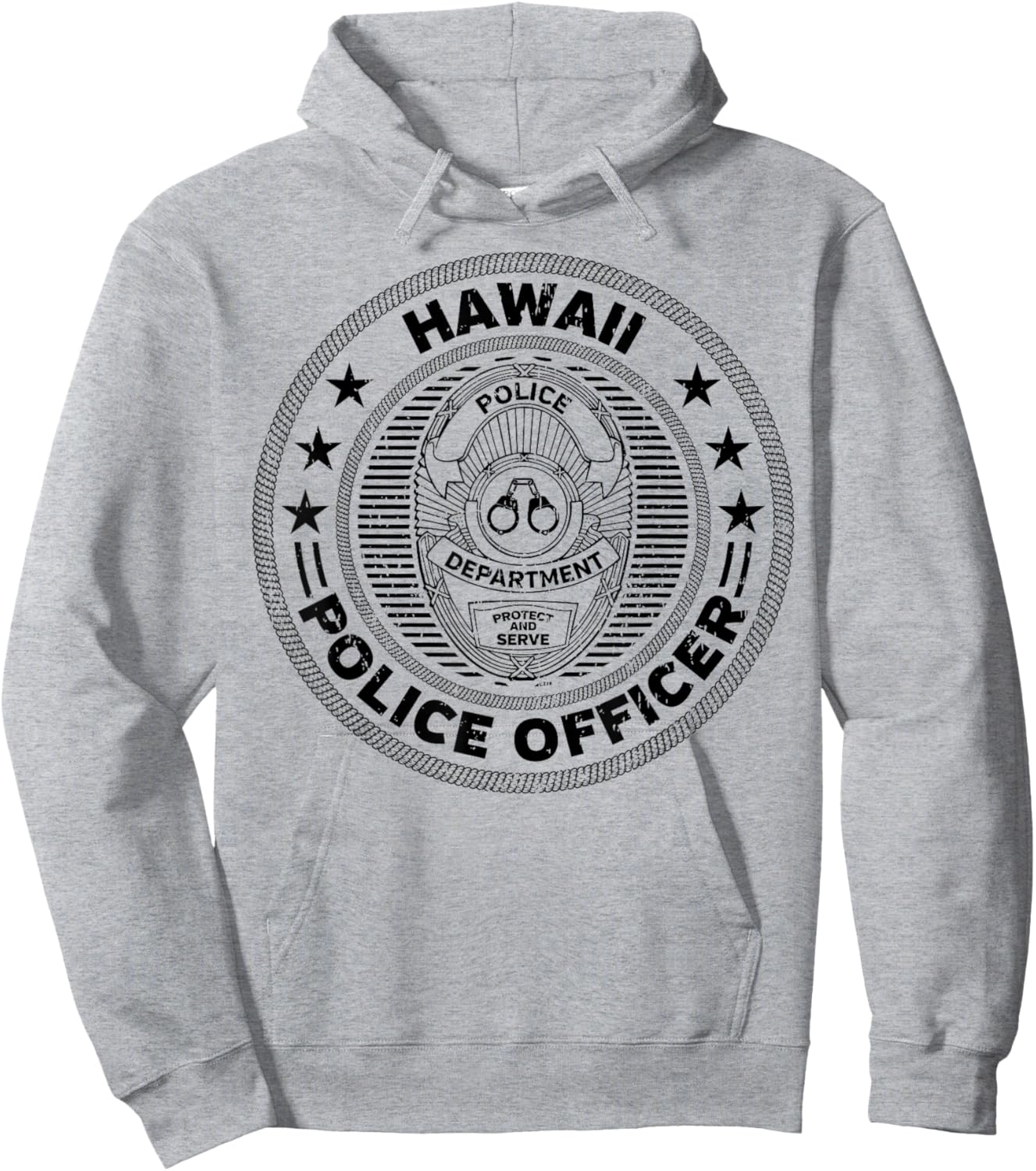 Hawaii Police Officer Shirt Hoodie - Hoodie | Ash