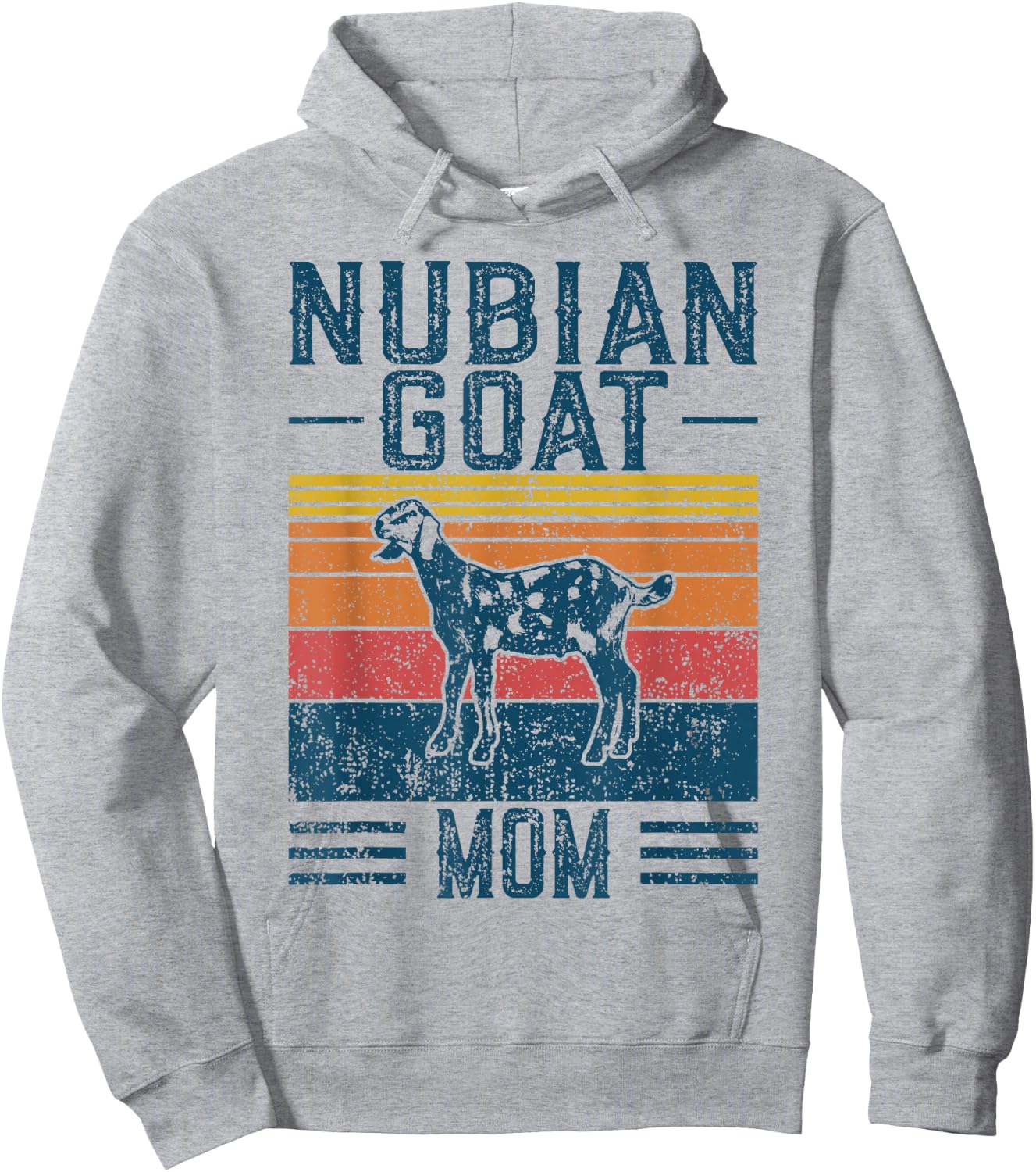 Best Goat Mom Women - Vintage Nubian Goat Hoodie - Hoodie | Ash