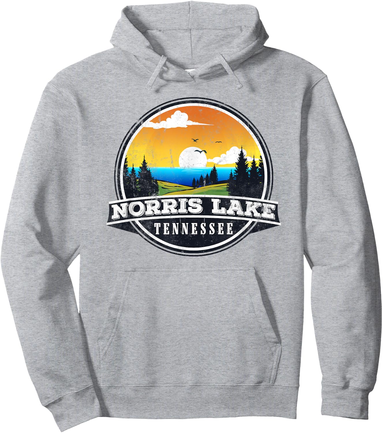 Fishing Boating Camping - Lakeview Norris Lake Hoodie - Hoodie | Ash
