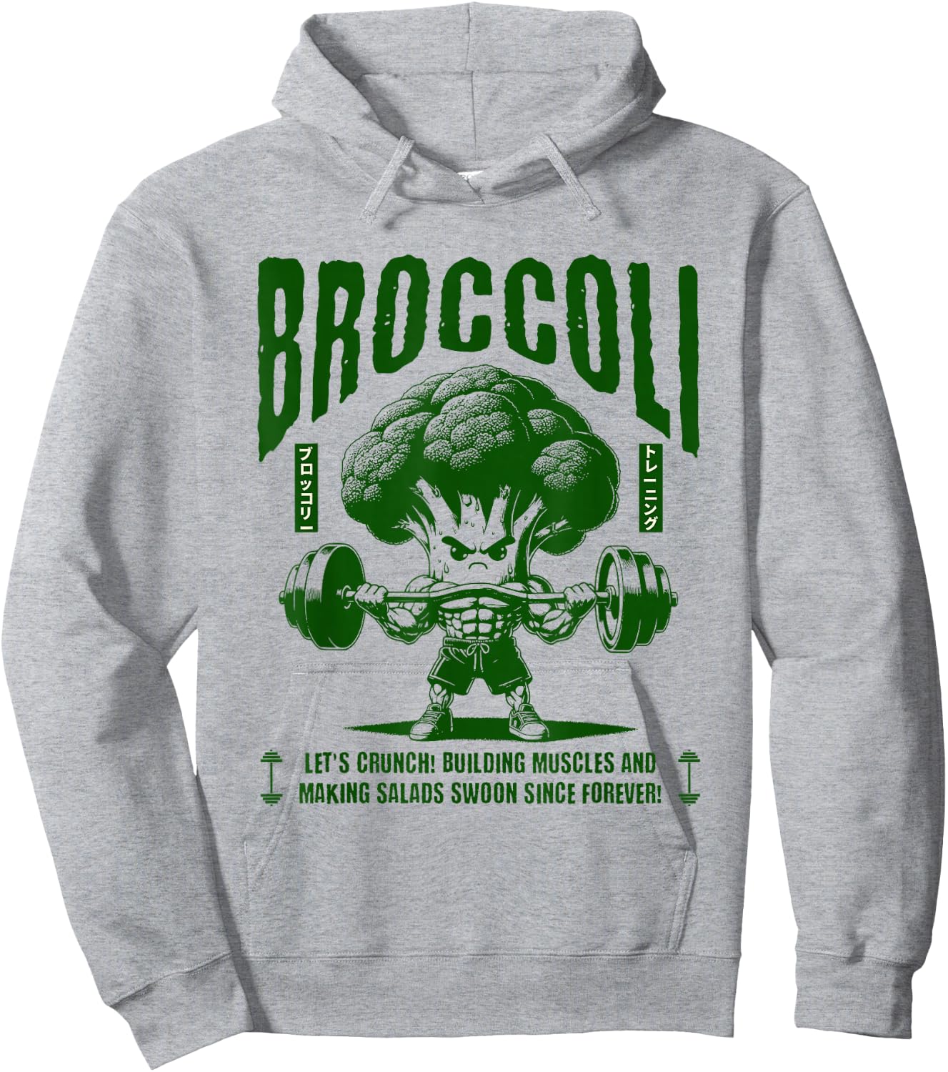 Bodybuilding Broccoli Gym Fitness Beast Hoodie - Hoodie | Ash
