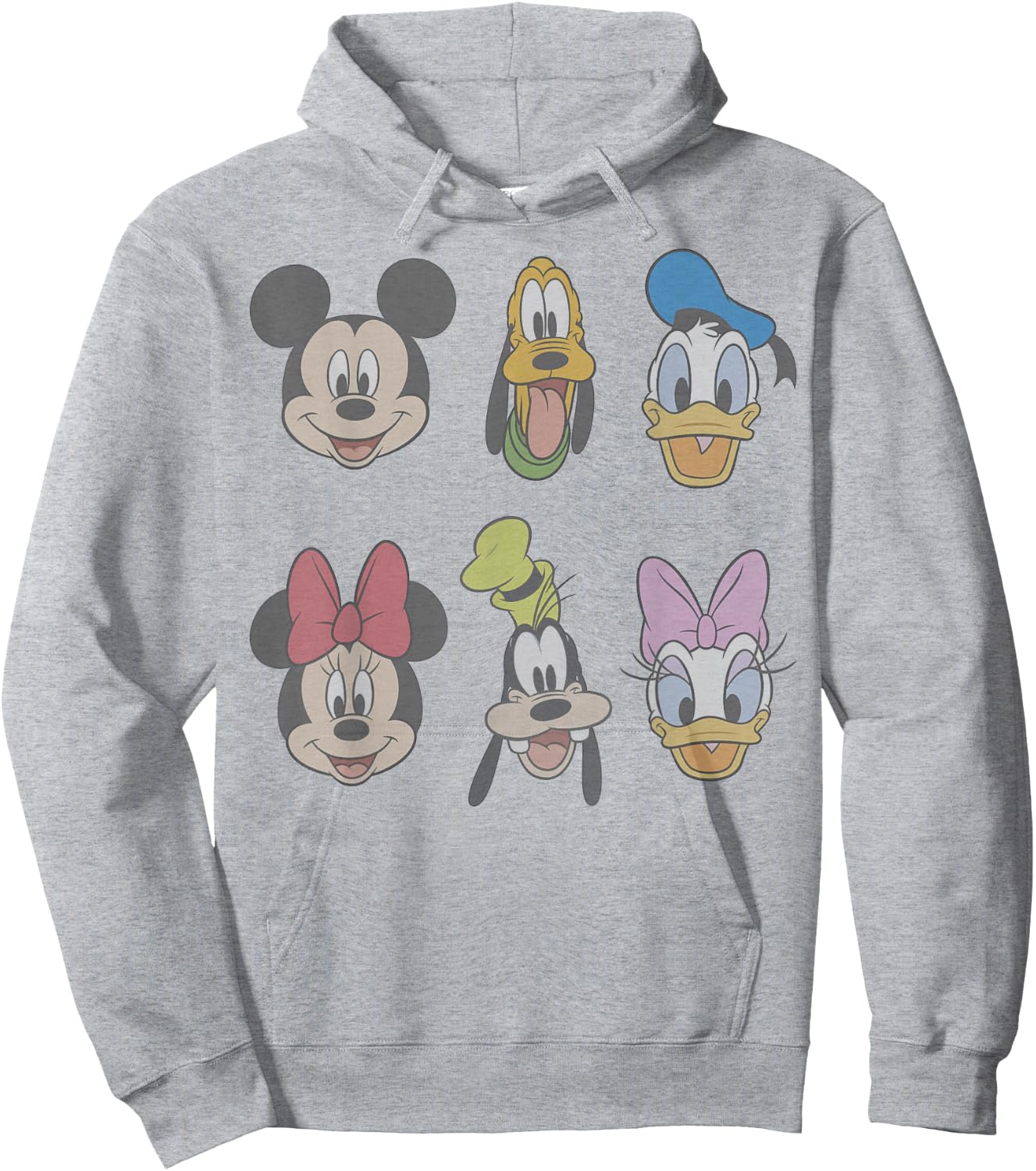 Disney Mickey and Friends Group Shot Heads Hoodie - Hoodie | Ash
