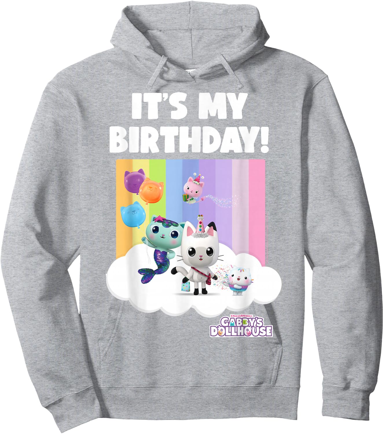 DreamWorks Gabby’s Dollhouse Birthday Hoodie - Hoodie | Ash