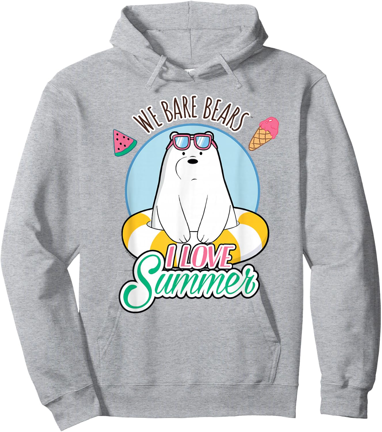 We Bare Bears Ice Bear Loves Summer Hoodie - Hoodie | Ash