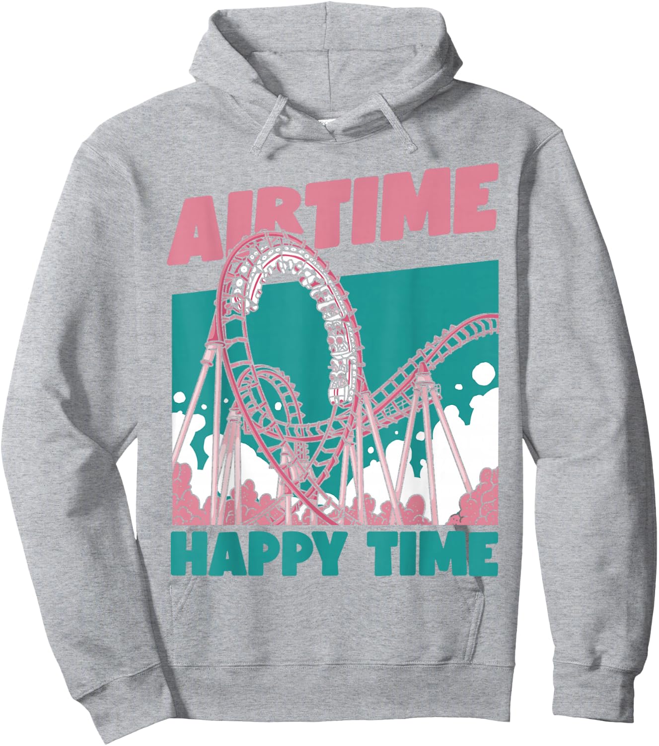 Airtime Happy Time Coaster, White, s Hoodie - Hoodie | Ash
