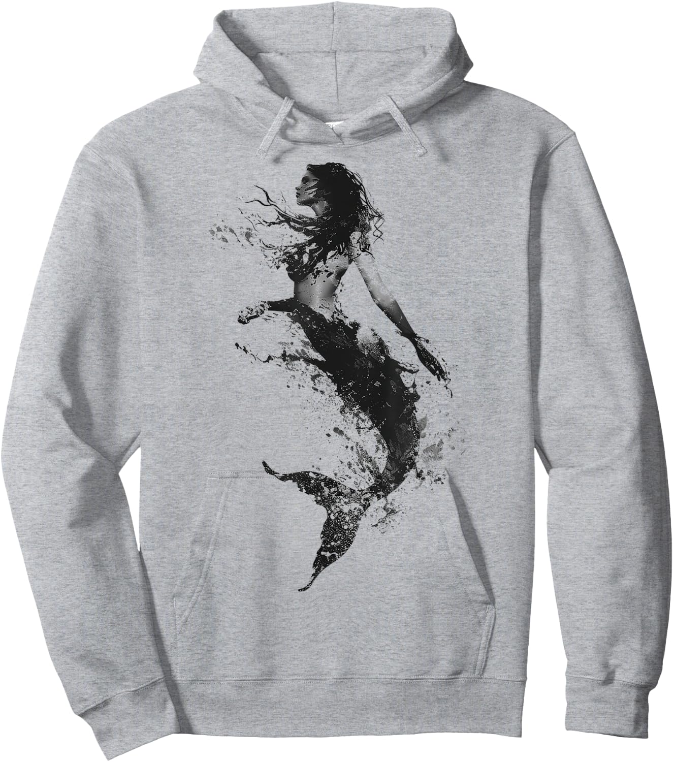 Mermaid Drawing Animal Art Mermaid Hoodie - Hoodie | Ash