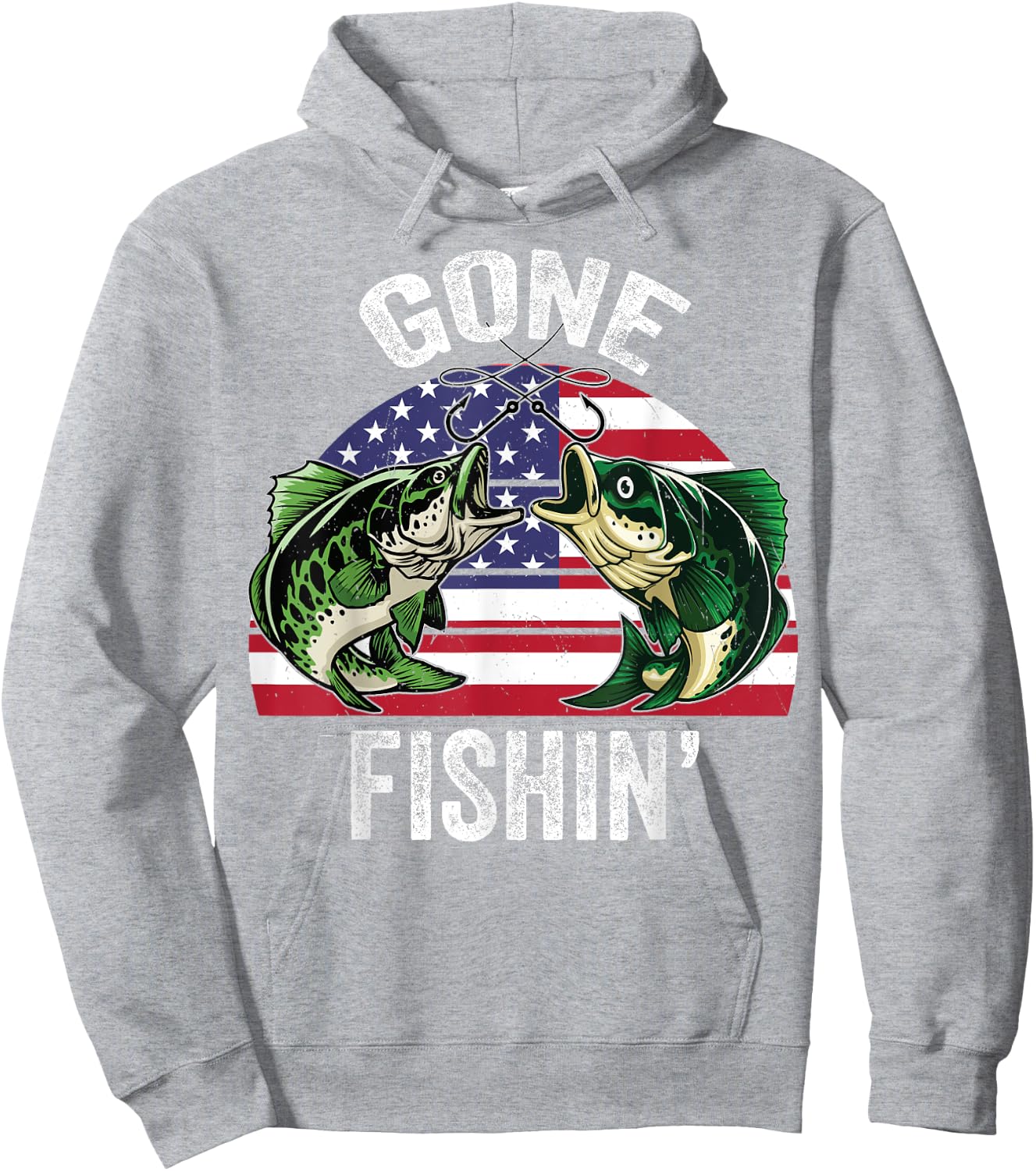 Gone Fishing Dad Shirt Fathers Day Gift Grandpa Hoodie - Hoodie | Ash