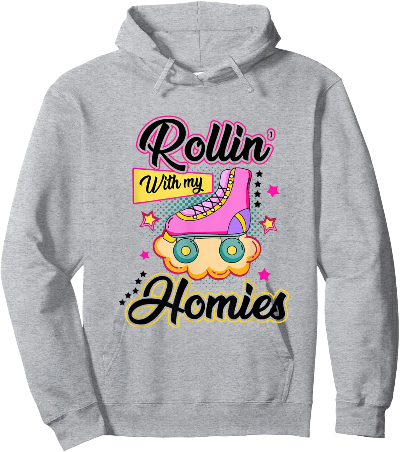 Rolling With My Homies Roller Skates Girls 2 Hoodie - Hoodie | Ash