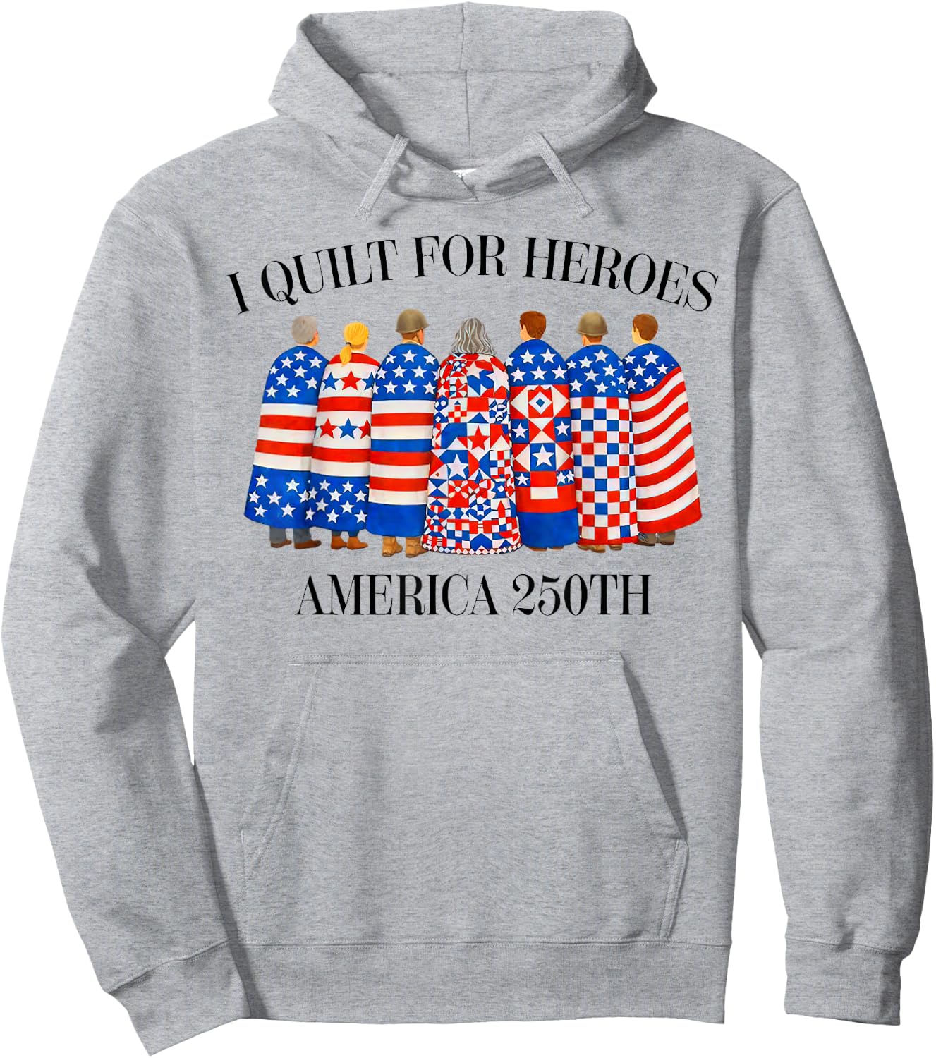 Patriotic Quilter, Fourth of July Quilt Lover Hoodie - Hoodie | Ash