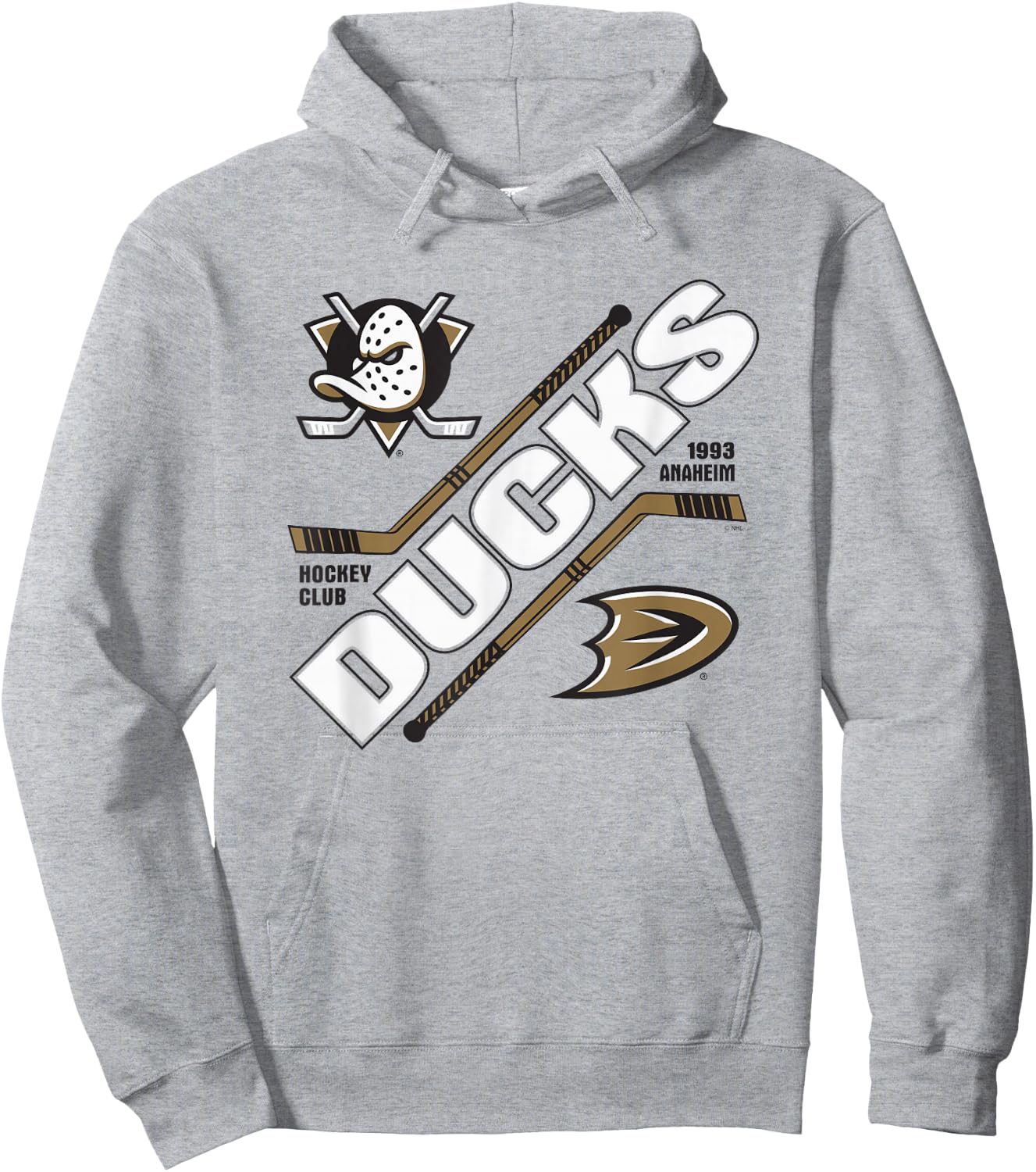 Anaheim Ducks Force Orange Officially Licensed Hoodie - Hoodie | Ash