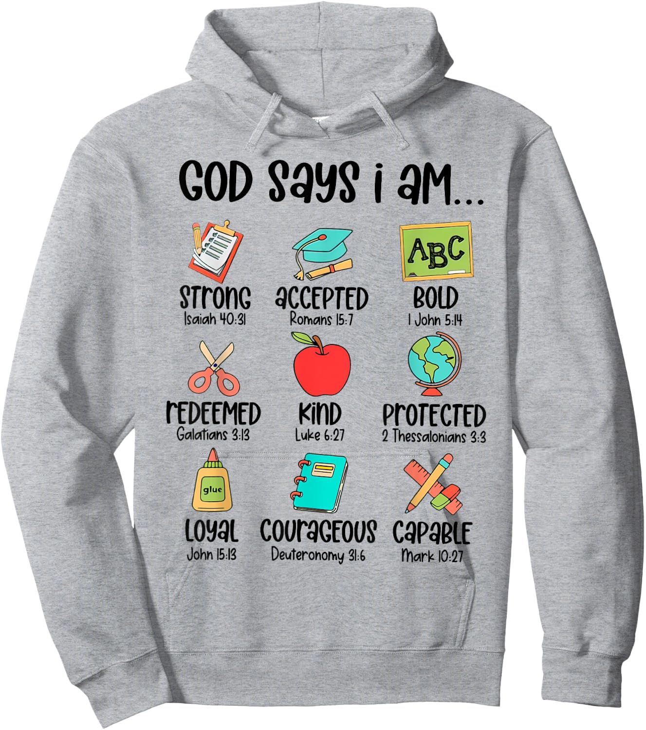 God Says I Am Teacher Bible Christian Hoodie - Hoodie | Ash