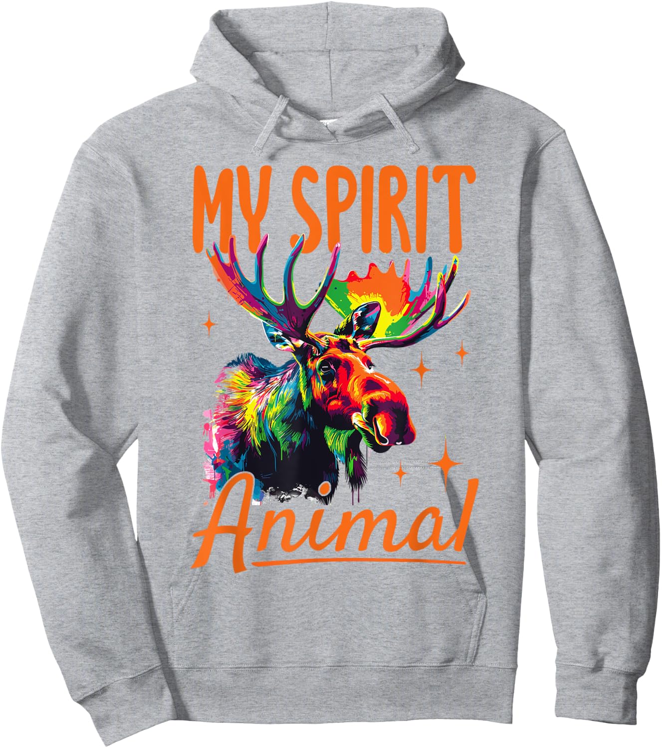 Funny Moose Animal my spirit animal Hoodie - Hoodie | Ash