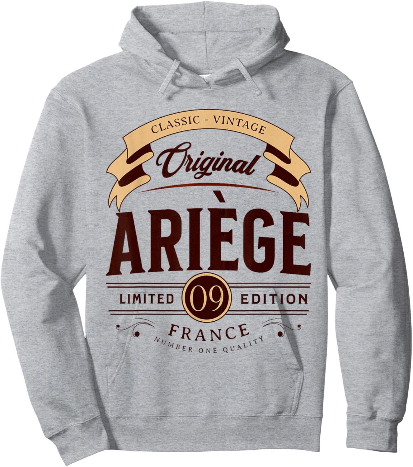 Vintage Ariège Department France , grey, S Hoodie - Hoodie | Ash