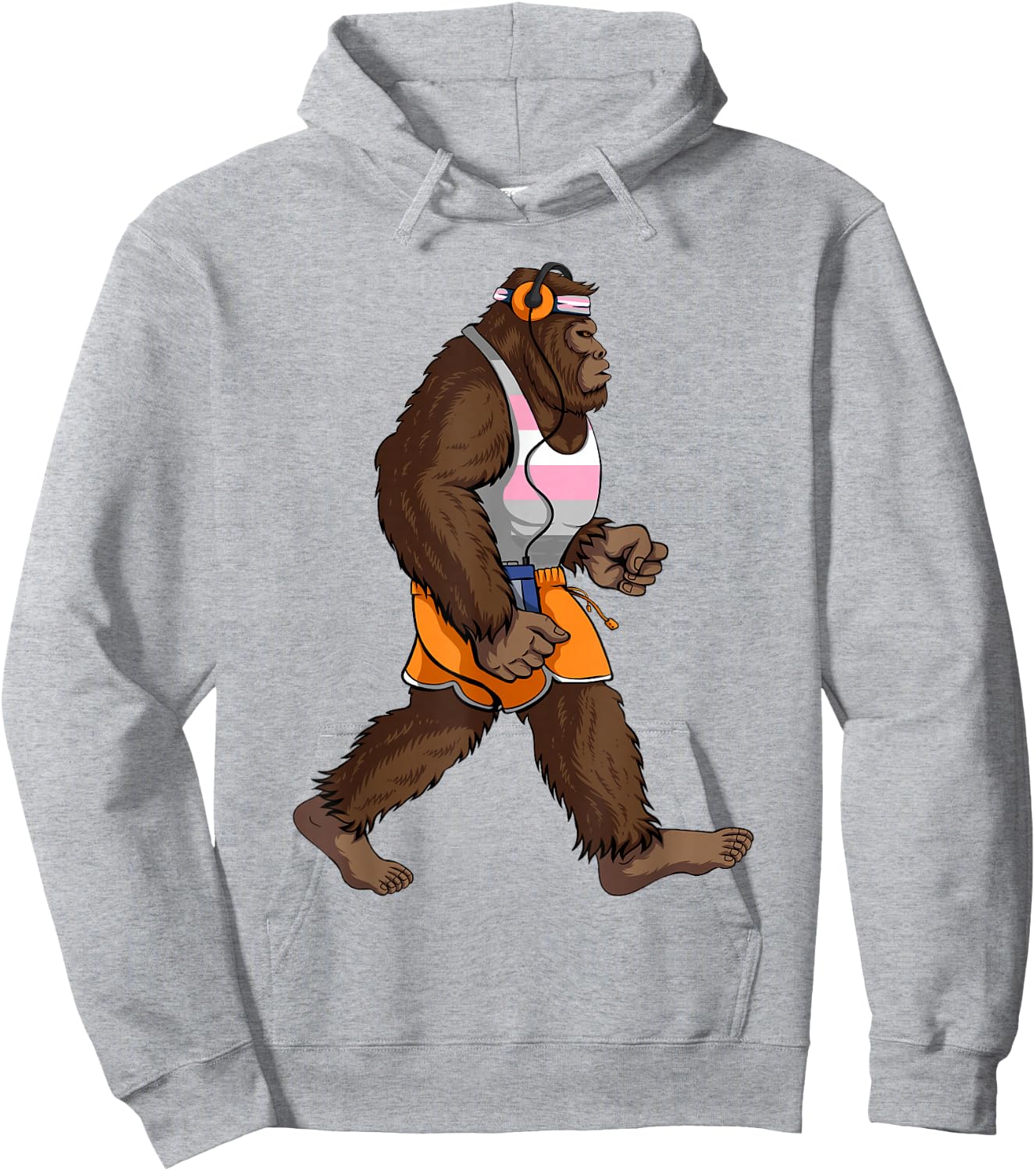 Demigirl Pride Flag Funny Bigfoot Demigirl Flag Hoodie - Hoodie | Ash