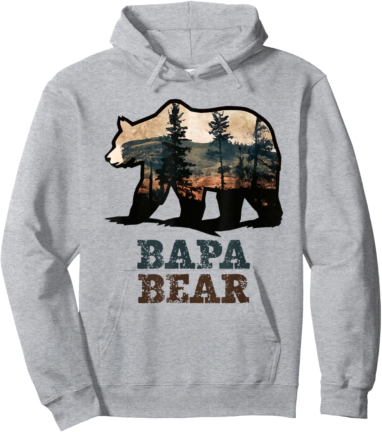 Bapa Bear Vintage Retro Funny Hoodie - Hoodie | Ash
