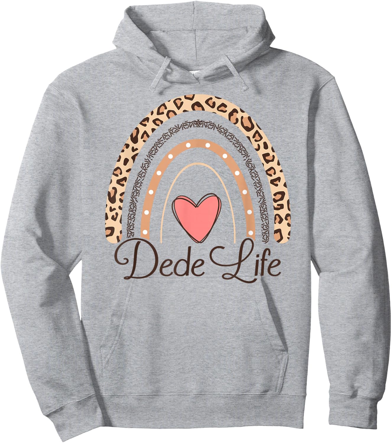 Dede Life Boho Rainbow Funny Grandma Dede Hoodie - Hoodie | Ash