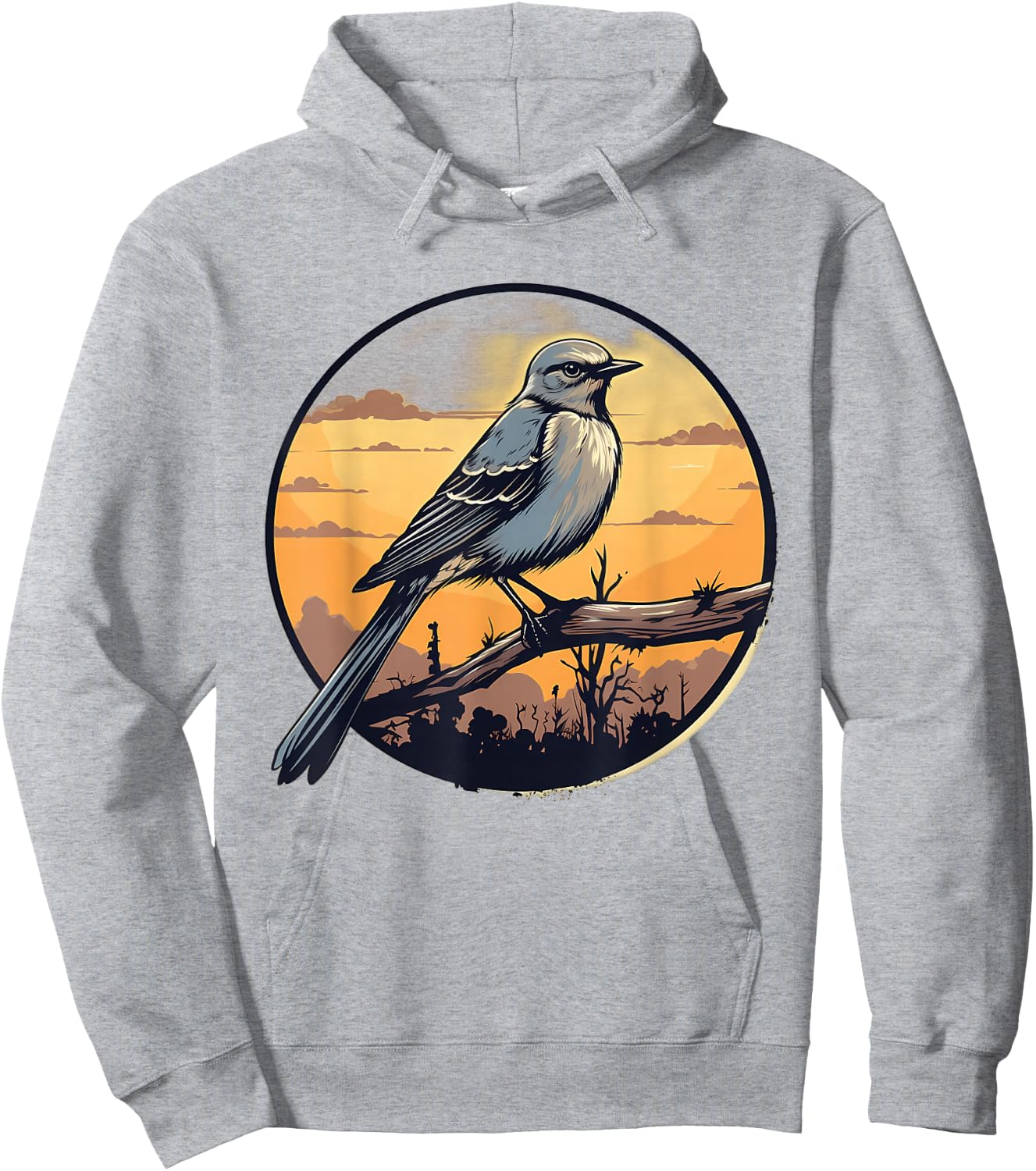 Retro Style Mockingbird Hoodie - Hoodie | Ash