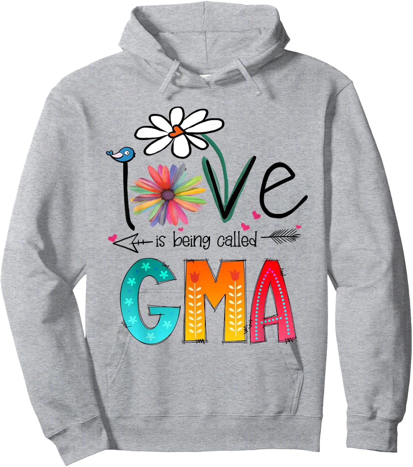 I love Being Called Gma Shirt, Gift Hoodie - Hoodie | Ash