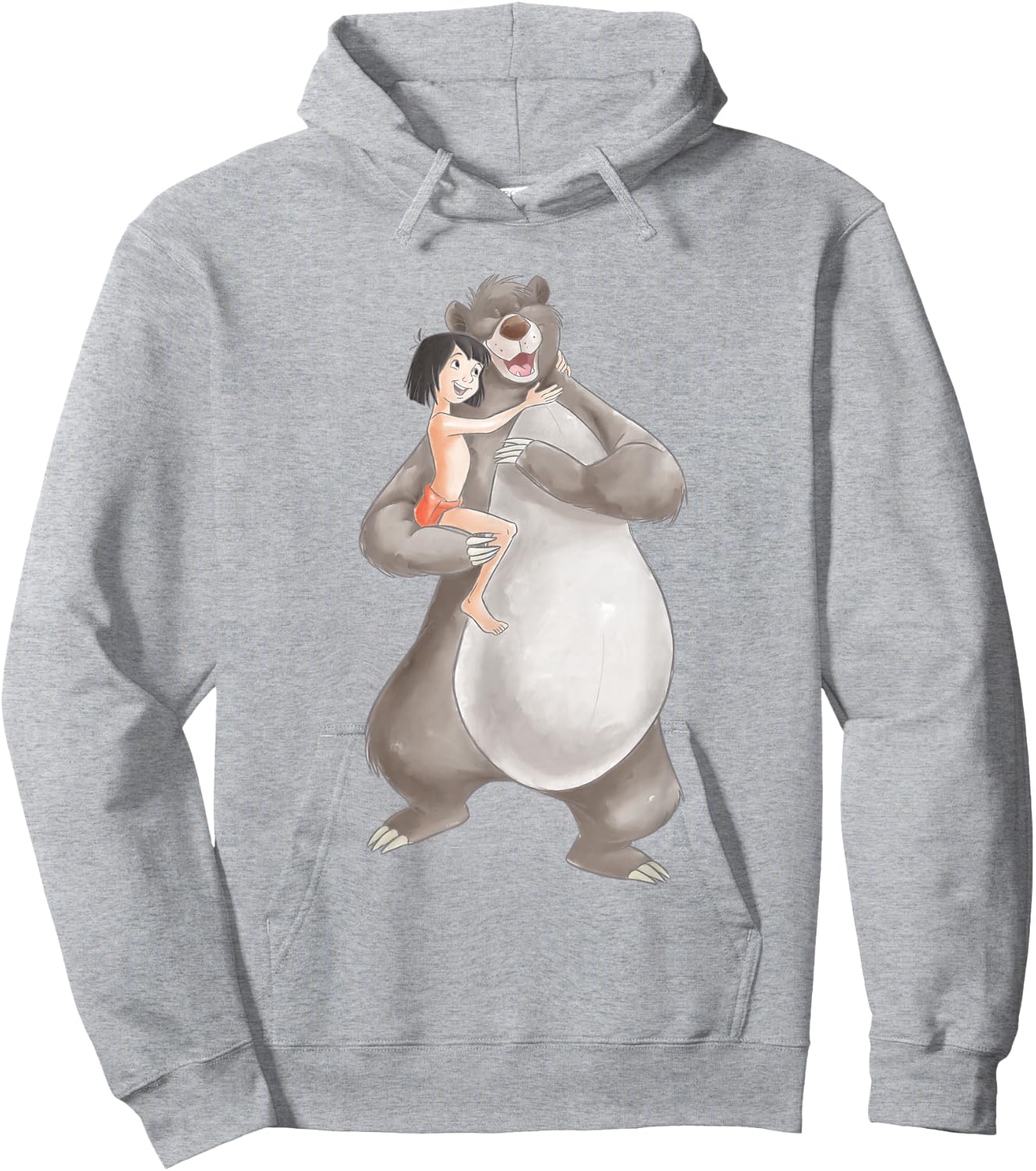 Jungle Book Watercolour Balu And Maugli , White Hoodie - Hoodie | Ash