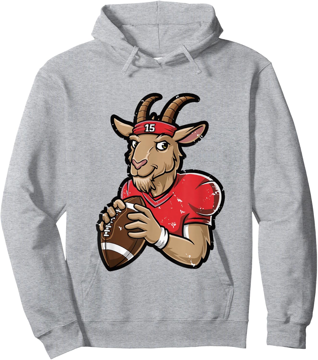GOAT 15 - Funny G.O.A.T. Hoodie - Hoodie | Ash