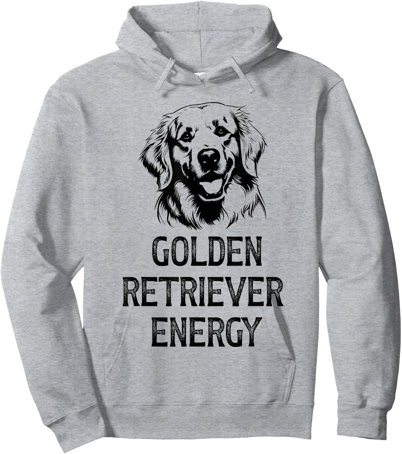 Golden Retriever Energy Hoodie - Hoodie | Ash