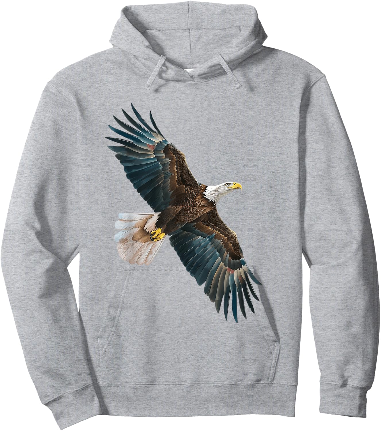 Royalist Eagle Flying Illustration , white, S Hoodie - Hoodie | Ash