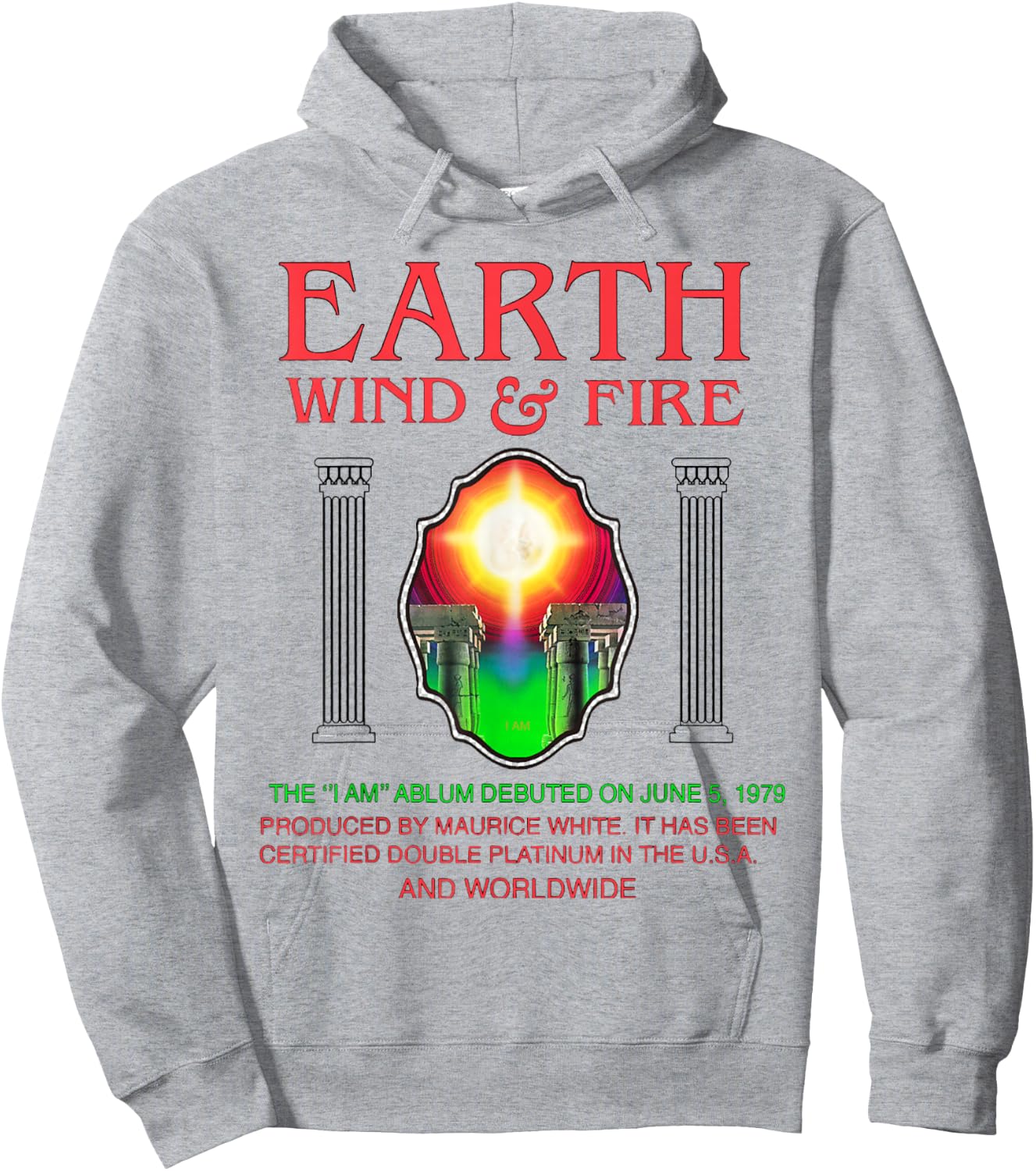 Earth, Wind & Fire I Am Pillars Hoodie - Hoodie | Ash