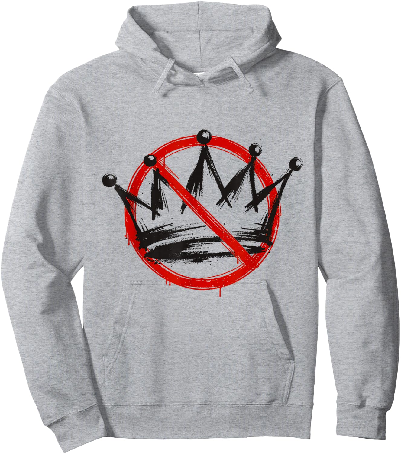 No Kings Two Sided Front Back Nope Vintage Hoodie - Hoodie | Ash